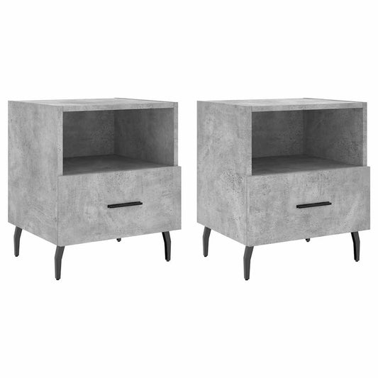 Bedside Cabinets 2 pcs Concrete Grey 40x35x47.5 cm Engineered Wood Bedside Cabinets 2 pcs Concrete Grey 40x35x47.5 cm Engineered Wood