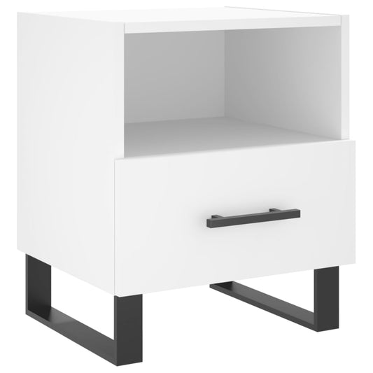 Bedside Cabinet White 40x35x47.5 cm Engineered Wood Bedside Cabinet White 40x35x47.5 cm Engineered Wood