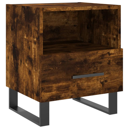 Bedside Cabinet Smoked Oak 40x35x47.5 cm Engineered Wood Bedside Cabinet Smoked Oak 40x35x47.5 cm Engineered Wood