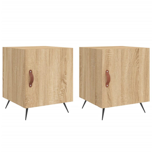 Bedside Cabinets 2 pcs Sonoma Oak 40x40x50 cm Engineered Wood Bedside Cabinets 2 pcs Sonoma Oak 40x40x50 cm Engineered Wood