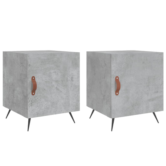 Bedside Cabinets 2 pcs Concrete Grey 40x40x50 cm Engineered Wood Bedside Cabinets 2 pcs Concrete Grey 40x40x50 cm Engineered Wood
