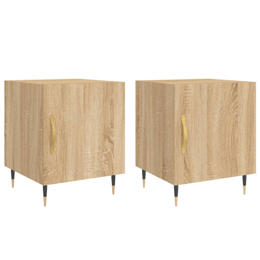 Bedside Cabinets 2 pcs Sonoma Oak 40x40x50 cm Engineered Wood Bedside Cabinets 2 pcs Sonoma Oak 40x40x50 cm Engineered Wood