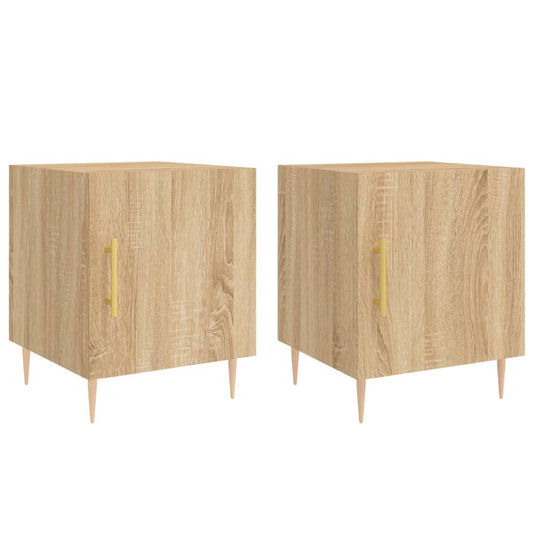 Bedside Cabinets 2 pcs Sonoma Oak 40x40x50 cm Engineered Wood Bedside Cabinets 2 pcs Sonoma Oak 40x40x50 cm Engineered Wood