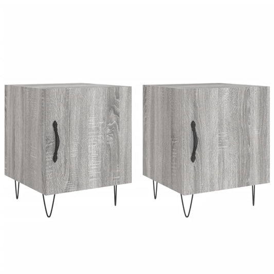 Bedside Cabinets 2 pcs Grey Sonoma 40x40x50 cm Engineered Wood Bedside Cabinets 2 pcs Grey Sonoma 40x40x50 cm Engineered Wood