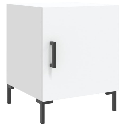 Bedside Cabinet White 40x40x50 cm Engineered Wood Bedside Cabinet White 40x40x50 cm Engineered Wood