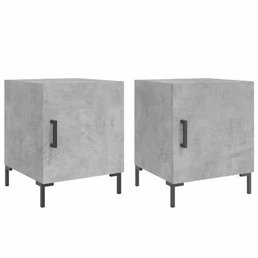 Bedside Cabinets 2 pcs Concrete Grey 40x40x50 cm Engineered Wood Bedside Cabinets 2 pcs Concrete Grey 40x40x50 cm Engineered Wood