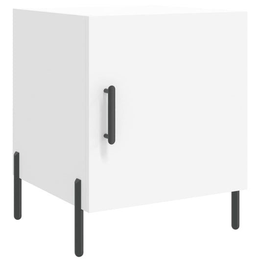 Bedside Cabinet White 40x40x50 cm Engineered Wood Bedside Cabinet White 40x40x50 cm Engineered Wood