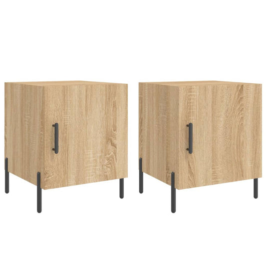 Bedside Cabinets 2 pcs Sonoma Oak 40x40x50 cm Engineered Wood Bedside Cabinets 2 pcs Sonoma Oak 40x40x50 cm Engineered Wood