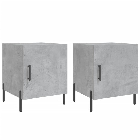 Bedside Cabinets 2 pcs Concrete Grey 40x40x50 cm Engineered Wood Bedside Cabinets 2 pcs Concrete Grey 40x40x50 cm Engineered Wood