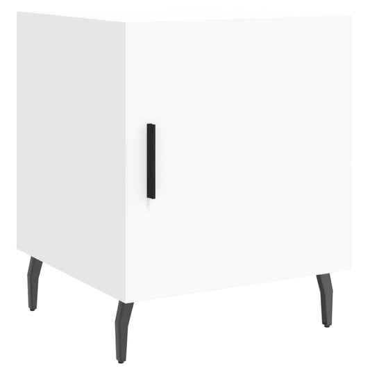 Bedside Cabinet White 40x40x50 cm Engineered Wood Bedside Cabinet White 40x40x50 cm Engineered Wood
