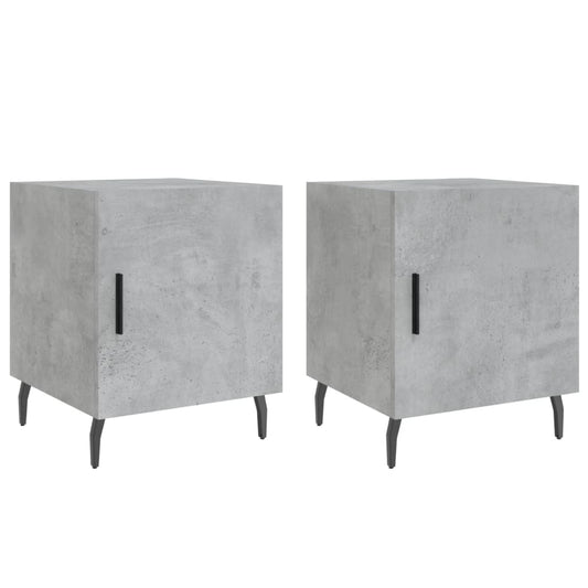 Bedside Cabinets 2 pcs Concrete Grey 40x40x50 cm Engineered Wood Bedside Cabinets 2 pcs Concrete Grey 40x40x50 cm Engineered Wood