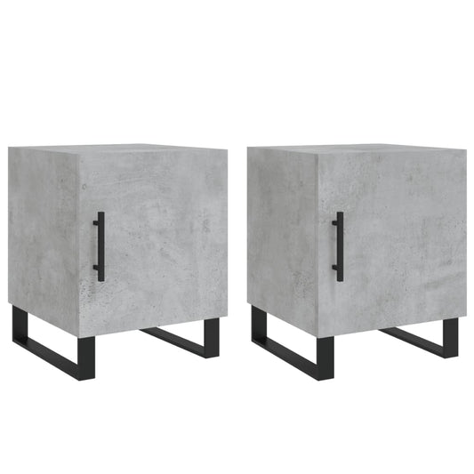 Bedside Cabinets 2 pcs Concrete Grey 40x40x50 cm Engineered Wood Bedside Cabinets 2 pcs Concrete Grey 40x40x50 cm Engineered Wood