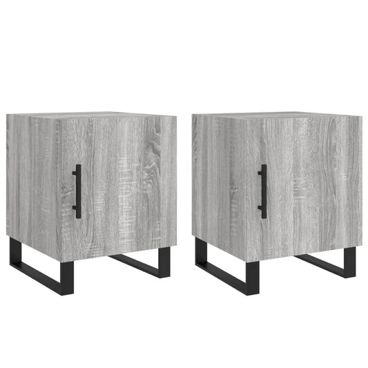 Bedside Cabinets 2 pcs Grey Sonoma 40x40x50 cm Engineered Wood Bedside Cabinets 2 pcs Grey Sonoma 40x40x50 cm Engineered Wood