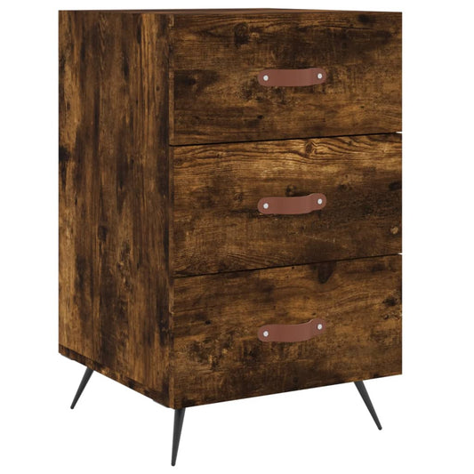 Bedside Cabinet Smoked Oak 40x40x66 cm Engineered Wood Bedside Cabinet Smoked Oak 40x40x66 cm Engineered Wood