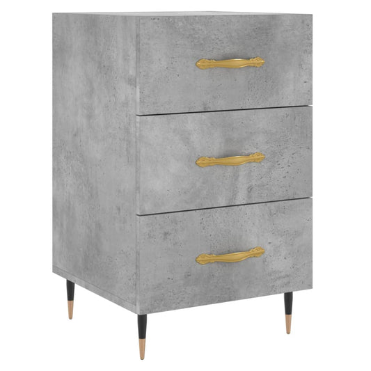 Bedside Cabinet Concrete Grey 40x40x66 cm Engineered Wood Bedside Cabinet Concrete Grey 40x40x66 cm Engineered Wood