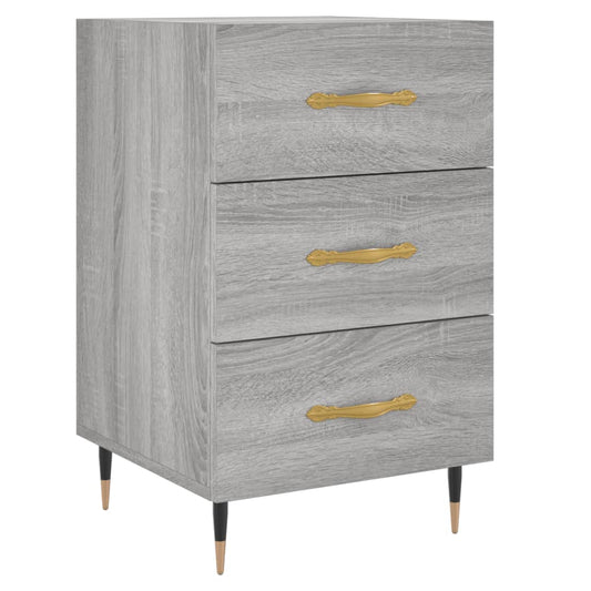 Bedside Cabinet Grey Sonoma 40x40x66 cm Engineered Wood Bedside Cabinet Grey Sonoma 40x40x66 cm Engineered Wood