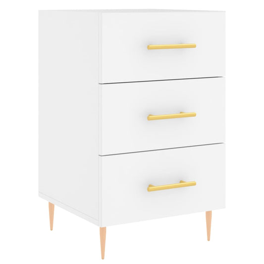 Bedside Cabinet White 40x40x66 cm Engineered Wood Bedside Cabinet White 40x40x66 cm Engineered Wood
