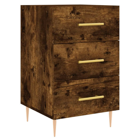 Bedside Cabinet Smoked Oak 40x40x66 cm Engineered Wood Bedside Cabinet Smoked Oak 40x40x66 cm Engineered Wood
