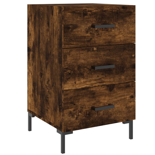 Bedside Cabinet Smoked Oak 40x40x66 cm Engineered Wood Bedside Cabinet Smoked Oak 40x40x66 cm Engineered Wood