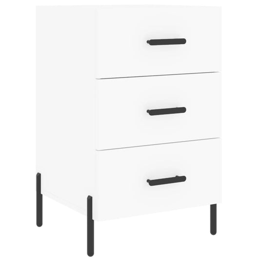 Bedside Cabinet White 40x40x66 cm Engineered Wood Bedside Cabinet White 40x40x66 cm Engineered Wood
