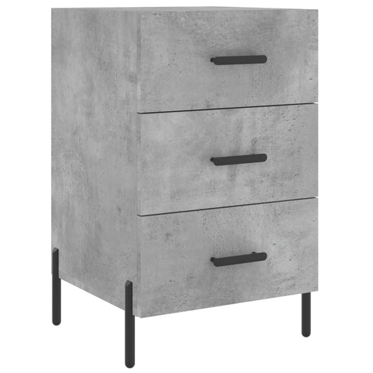 Bedside Cabinet Concrete Grey 40x40x66 cm Engineered Wood Bedside Cabinet Concrete Grey 40x40x66 cm Engineered Wood