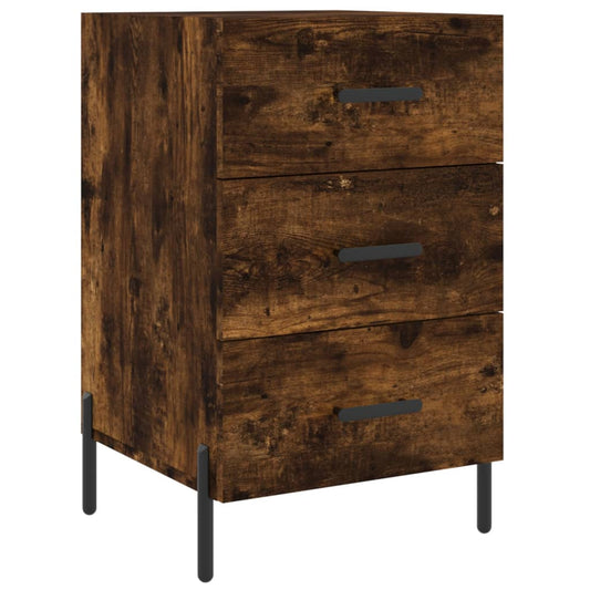 Bedside Cabinet Smoked Oak 40x40x66 cm Engineered Wood Bedside Cabinet Smoked Oak 40x40x66 cm Engineered Wood