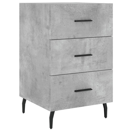 Bedside Cabinet Concrete Grey 40x40x66 cm Engineered Wood Bedside Cabinet Concrete Grey 40x40x66 cm Engineered Wood