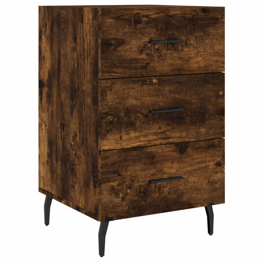 Bedside Cabinet Smoked Oak 40x40x66 cm Engineered Wood Bedside Cabinet Smoked Oak 40x40x66 cm Engineered Wood