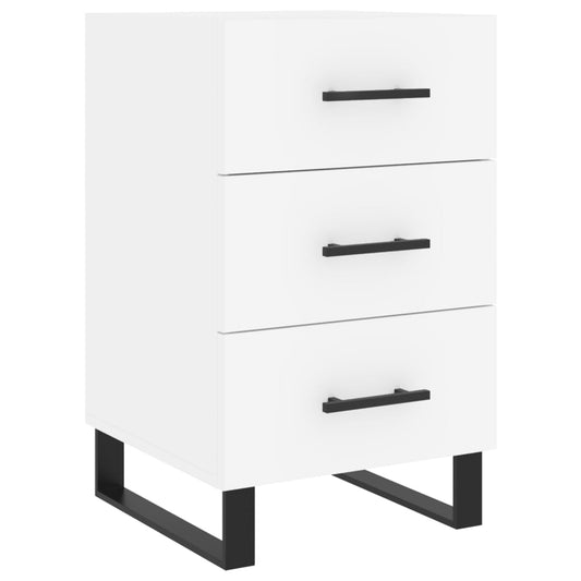 Bedside Cabinet White 40x40x66 cm Engineered Wood Bedside Cabinet White 40x40x66 cm Engineered Wood