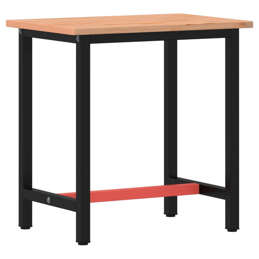 Workbench 80x55x81.5 cm Solid Wood Beech and Metal Workbench 80x55x81.5 cm Solid Wood Beech and Metal