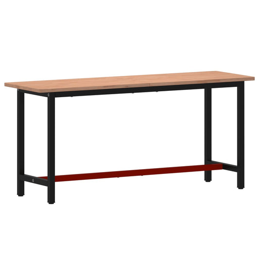Workbench 180x55x81,5 cm Solid Wood Beech and Metal Workbench 180x55x81,5 cm Solid Wood Beech and Metal
