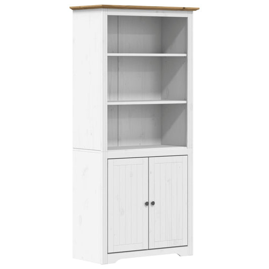 Bookcase BODO White and Brown 80x40x172 cm Solid Wood Pine Bookcase BODO White and Brown 80x40x172 cm Solid Wood Pine