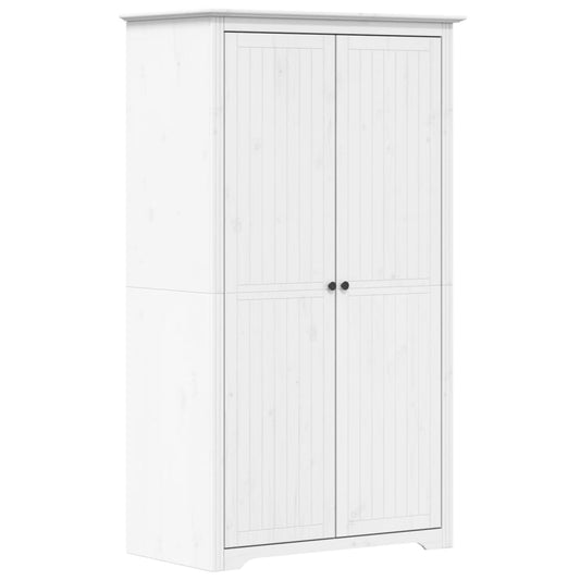 Wardrobe "BODO" White 99x53,5x173 cm Solid Wood Pine Wardrobe "BODO" White 99x53,5x173 cm Solid Wood Pine