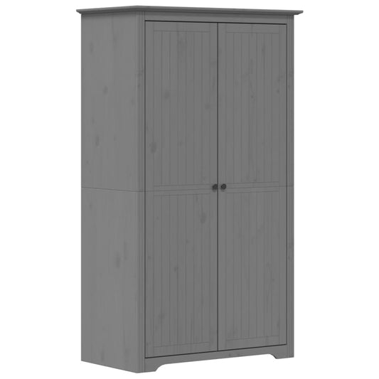Wardrobe BODO Grey 101x52x176.5 cm Solid Wood Pine Wardrobe BODO Grey 101x52x176.5 cm Solid Wood Pine