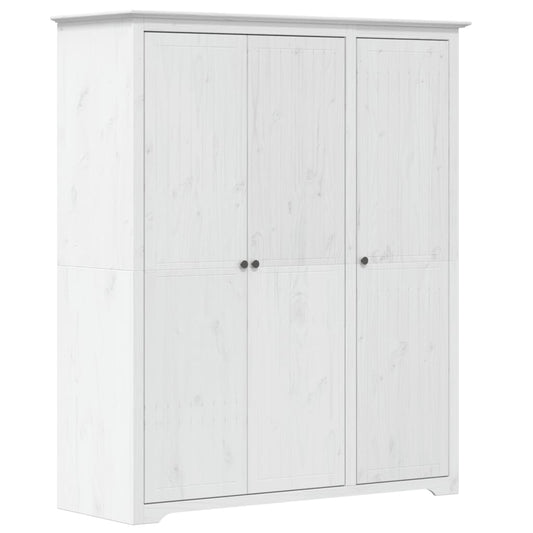 Wardrobe BODO White 151.5x52x176.5 cm Solid Wood Pine Wardrobe BODO White 151.5x52x176.5 cm Solid Wood Pine