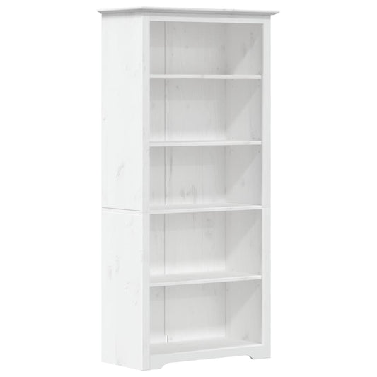 Bookcase BODO White 80x38x180 cm Solid Wood Pine 5-Tier Bookcase BODO White 80x38x180 cm Solid Wood Pine 5-Tier