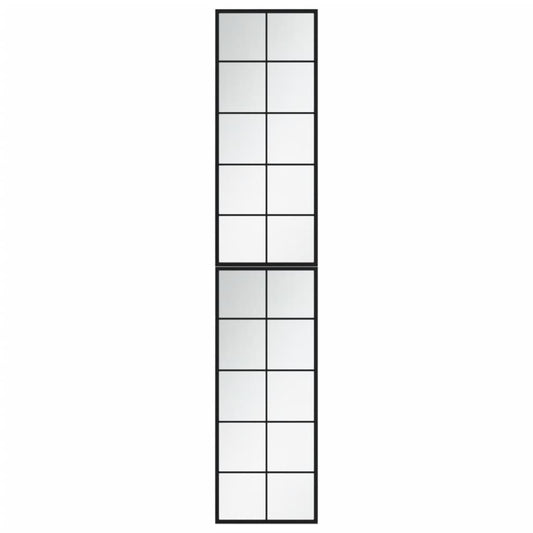 Wall Mirrors 2 pcs Black 100x40 cm Metal Wall Mirrors 2 pcs Black 100x40 cm Metal