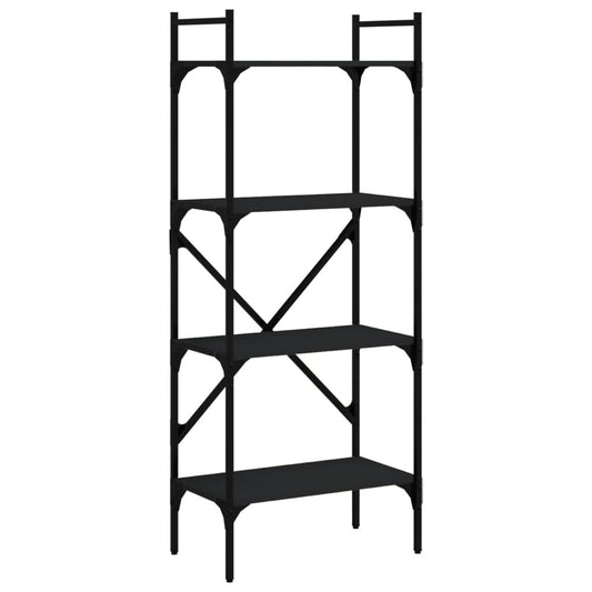 Bookcase 4-Tier Black 56x31.5x138.5 cm Engineered Wood Bookcase 4-Tier Black 56x31.5x138.5 cm Engineered Wood
