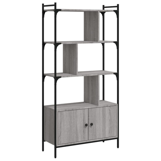 Bookcase with Doors Grey Sonoma 76,5x30x154,5 cm Engineered Wood Bookcase with Doors Grey Sonoma 76,5x30x154,5 cm Engineered Wood