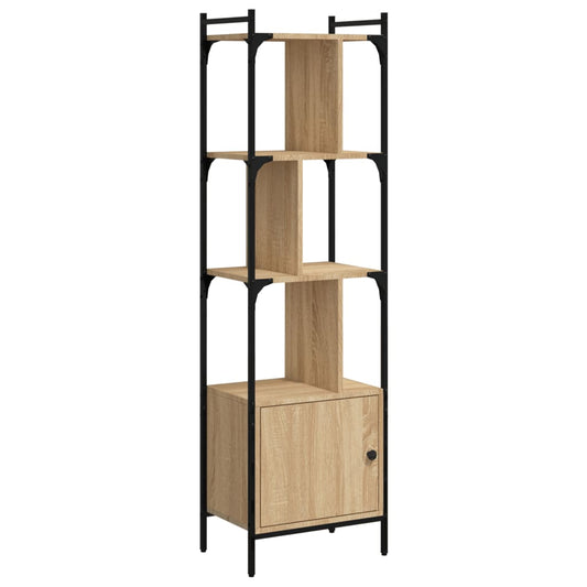 Bookcase with Door Sonoma Oak 44.5x30x154.5 cm Engineered Wood Bookcase with Door Sonoma Oak 44.5x30x154.5 cm Engineered Wood