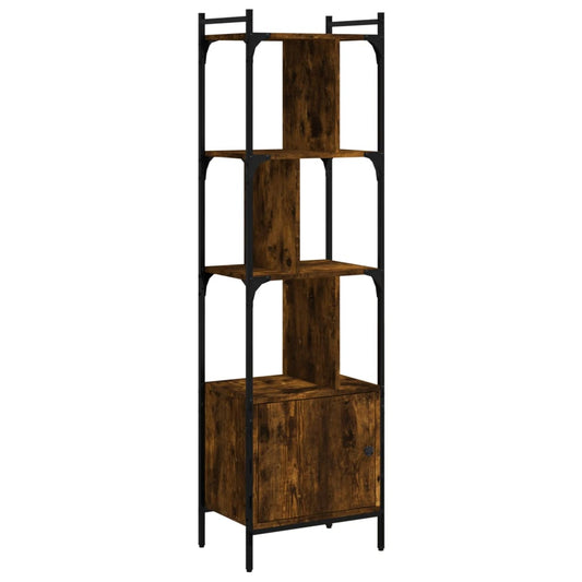 Bookcase with Door Smoked Oak 44,5x30x154,5 cm Engineered Wood Bookcase with Door Smoked Oak 44,5x30x154,5 cm Engineered Wood