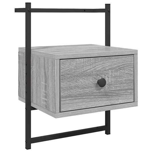 Bedside Cabinet Wall-mounted Grey Sonoma 35x30x51 cm Engineered Wood Bedside Cabinet Wall-mounted Grey Sonoma 35x30x51 cm Engineered Wood