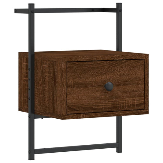 Bedside Cabinet Wall-mounted Brown Oak 35x30x51 cm Engineered Wood Bedside Cabinet Wall-mounted Brown Oak 35x30x51 cm Engineered Wood