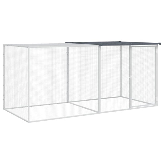 Chicken Cage with Roof Anthracite 203x98x90 cm Galvanised Steel Chicken Cage with Roof Anthracite 203x98x90 cm Galvanised Steel