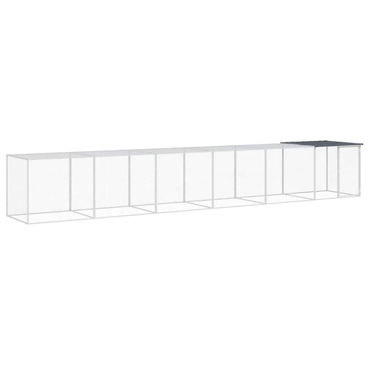 Chicken Cage with Roof Anthracite 603x98x90 cm Galvanised Steel Chicken Cage with Roof Anthracite 603x98x90 cm Galvanised Steel