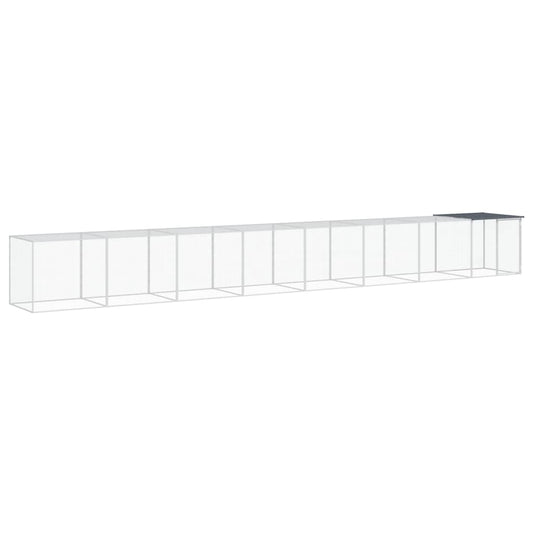 Chicken Cage with Roof Anthracite 803x98x90 cm Galvanised Steel Chicken Cage with Roof Anthracite 803x98x90 cm Galvanised Steel