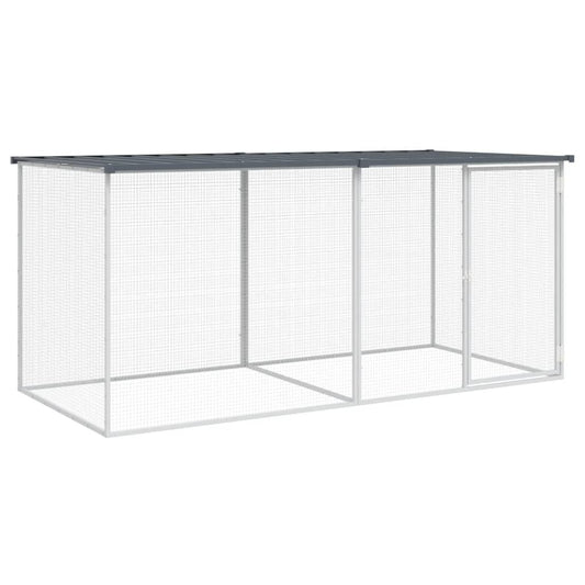 Chicken Cage with Roof Anthracite 203x98x90 cm Galvanised Steel Chicken Cage with Roof Anthracite 203x98x90 cm Galvanised Steel