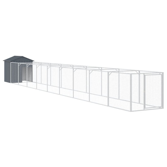 Dog House with Roof Anthracite 117x1017x123 cm Galvanised Steel Dog House with Roof Anthracite 117x1017x123 cm Galvanised Steel