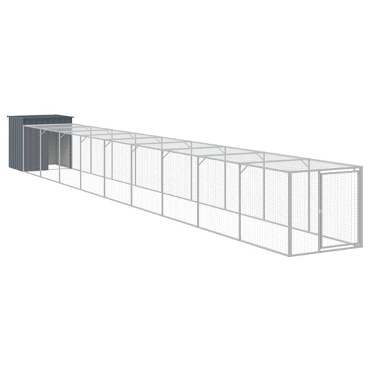 Chicken Cage with Run Anthracite 110x1017x110 cm Galvanised Steel Chicken Cage with Run Anthracite 110x1017x110 cm Galvanised Steel