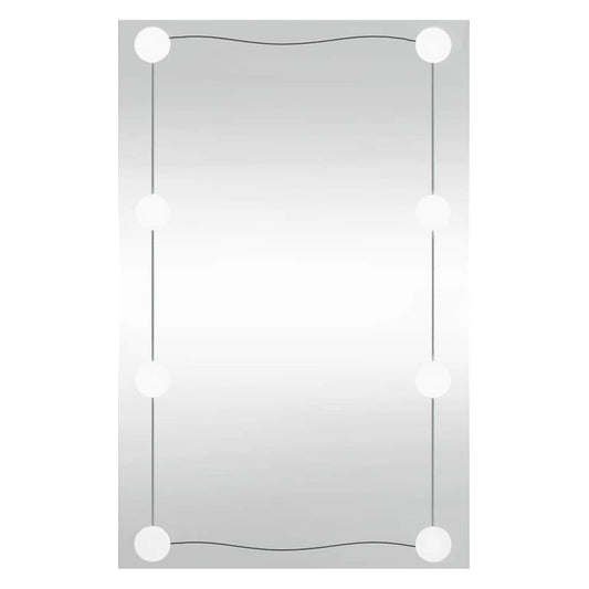 Wall Mirror with LED Lights 50x80 cm Glass Rectangle Wall Mirror with LED Lights 50x80 cm Glass Rectangle